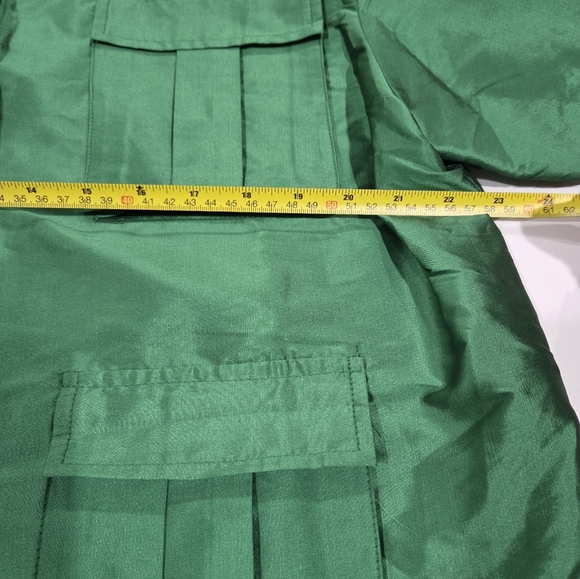 Topshop Emerald Green Blouse Size US 6 - Picture 6 of 10